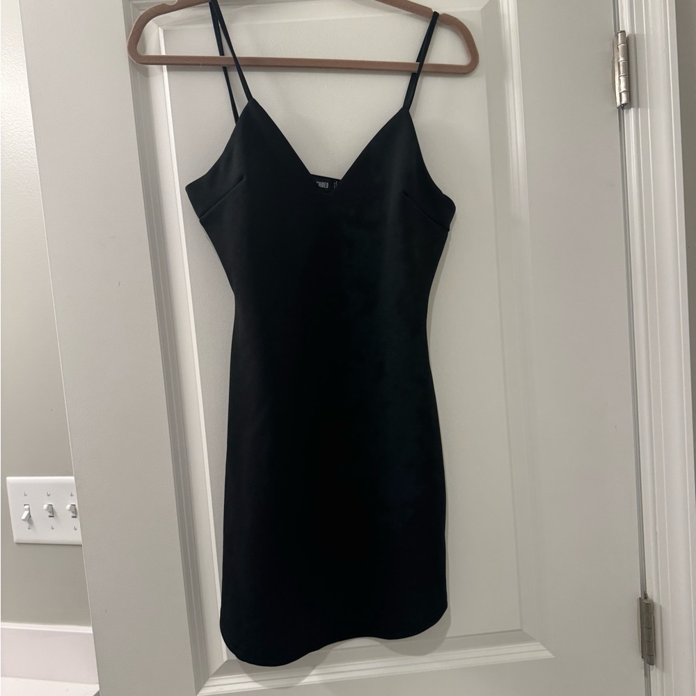 Missguided+ Black Mini Dress with Spaghetti Straps